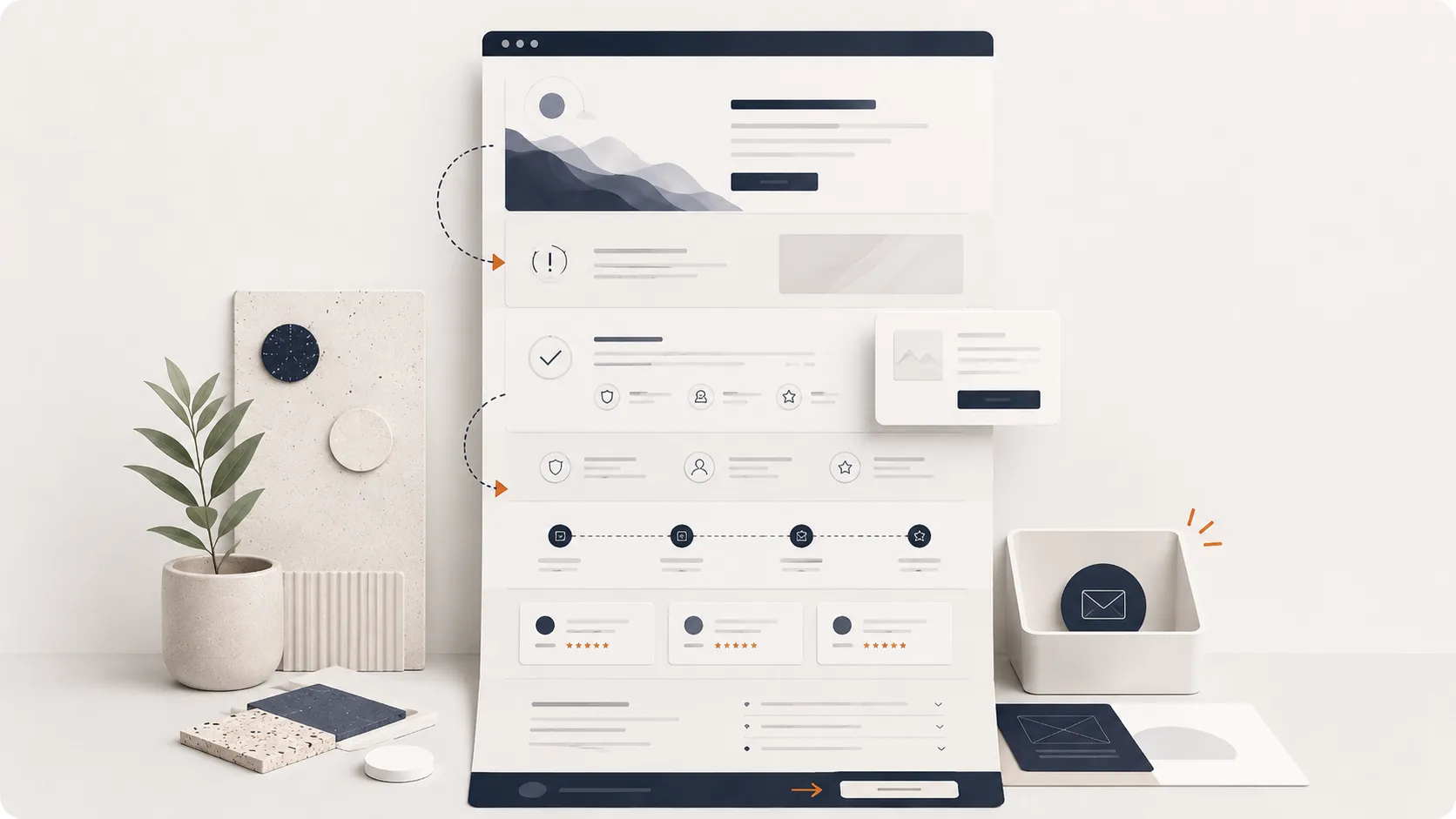 High-converting service page structure visual
