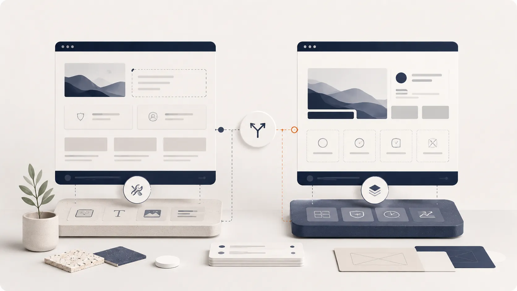 Website redesign versus new website decision visual