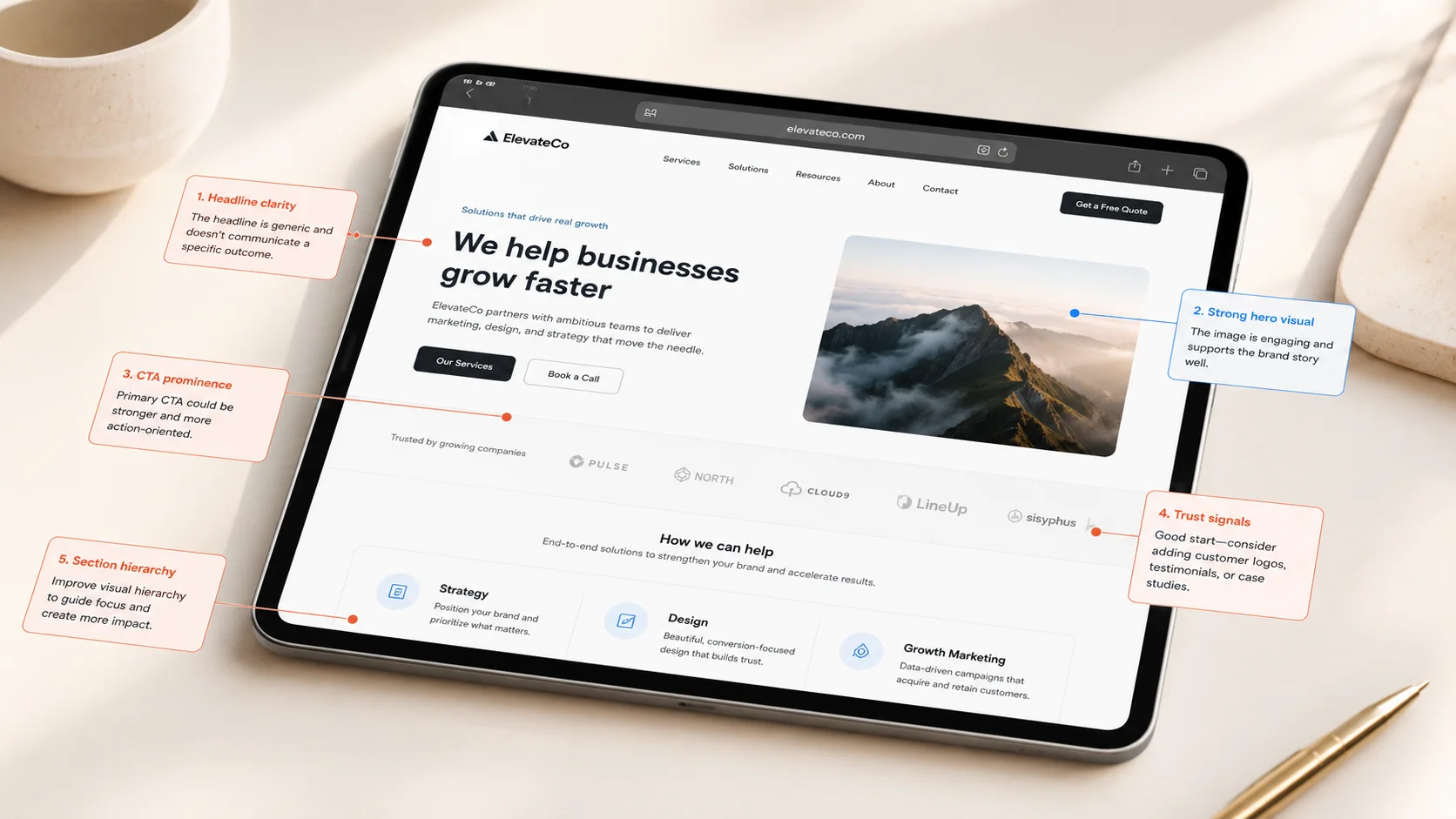 Website Review Example